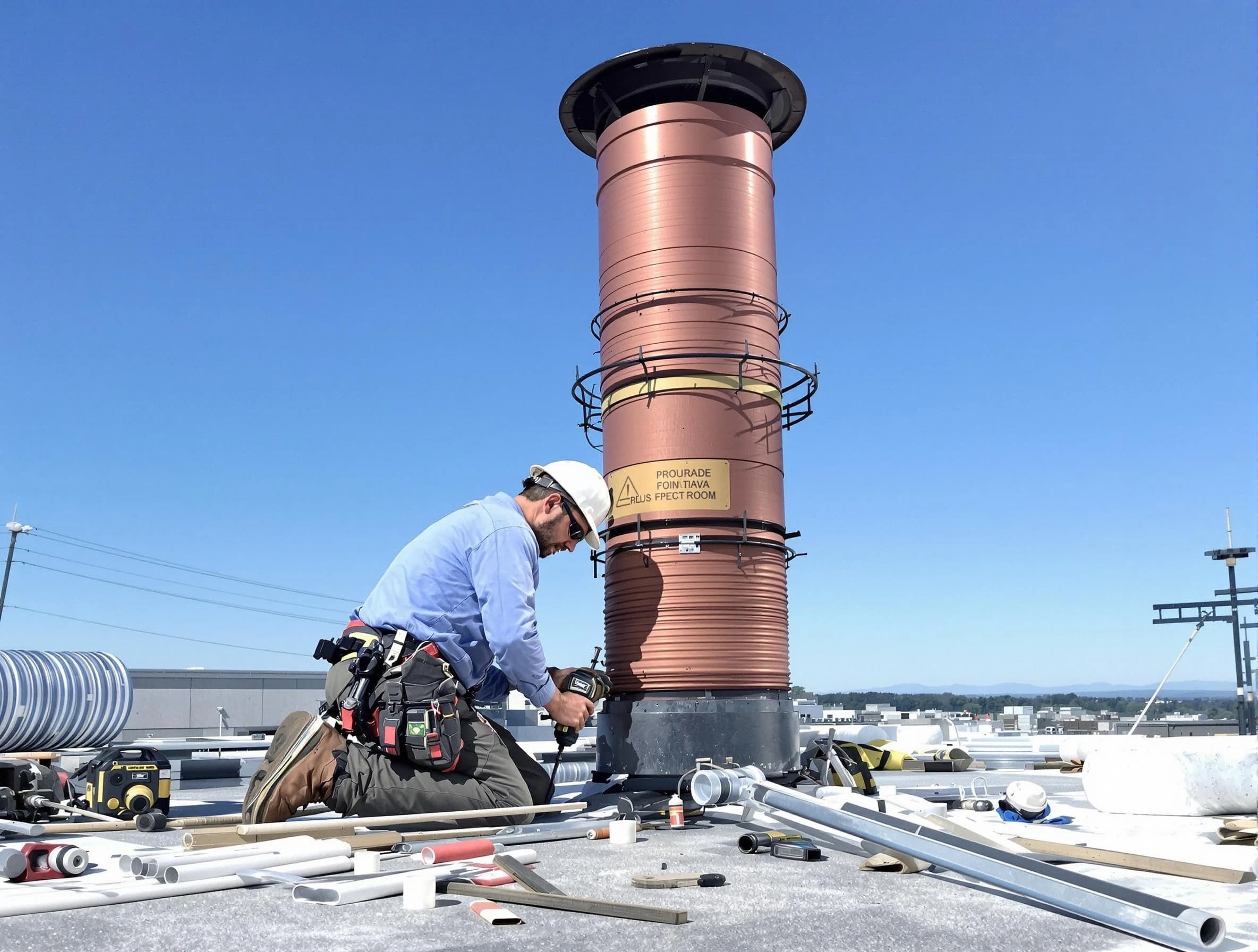 Installed chimney liner by North Plainfield Chimney Sweep in North Plainfield, NJ