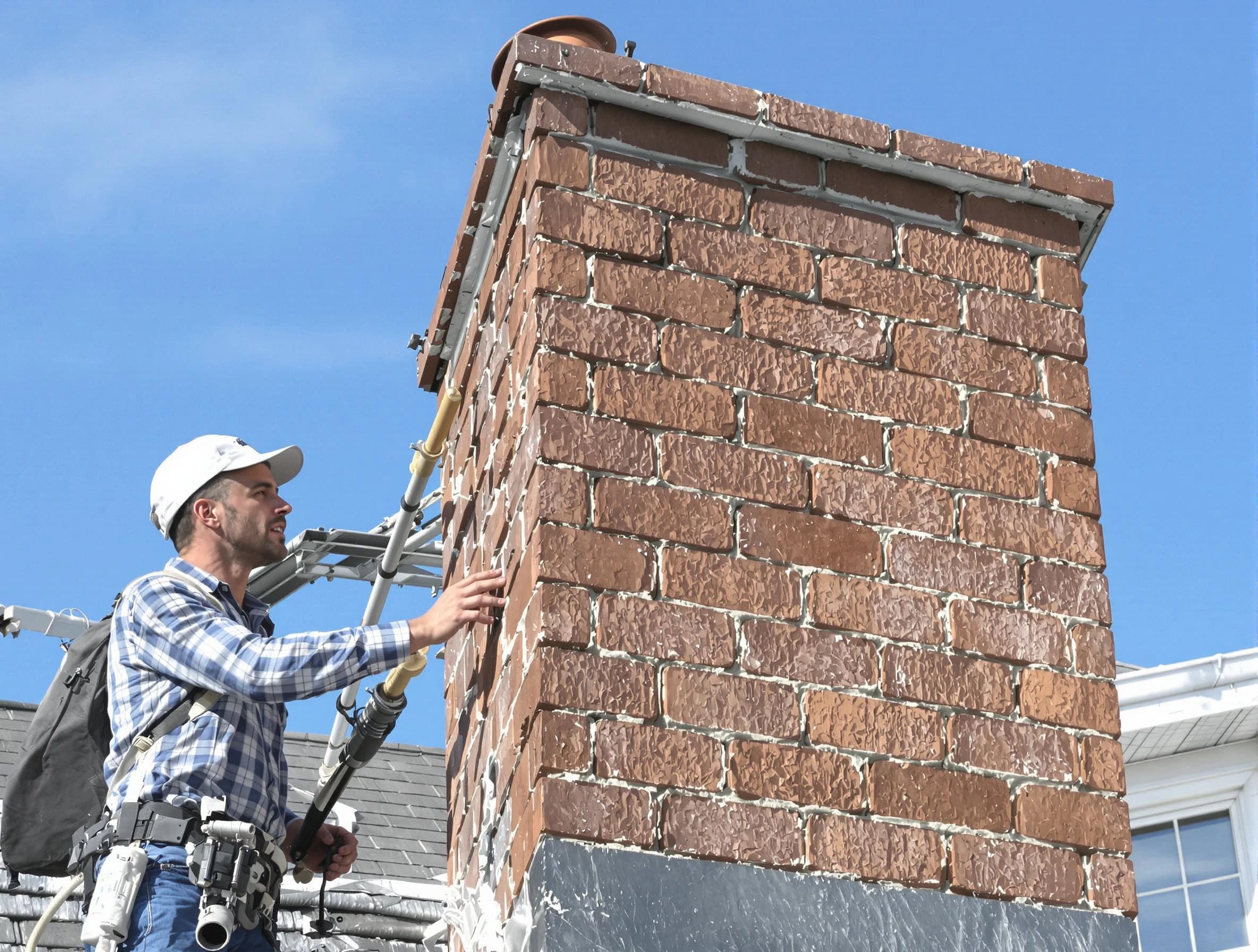 Brickwork for a chimney rebuild by North Plainfield Chimney Sweep in North Plainfield, NJ