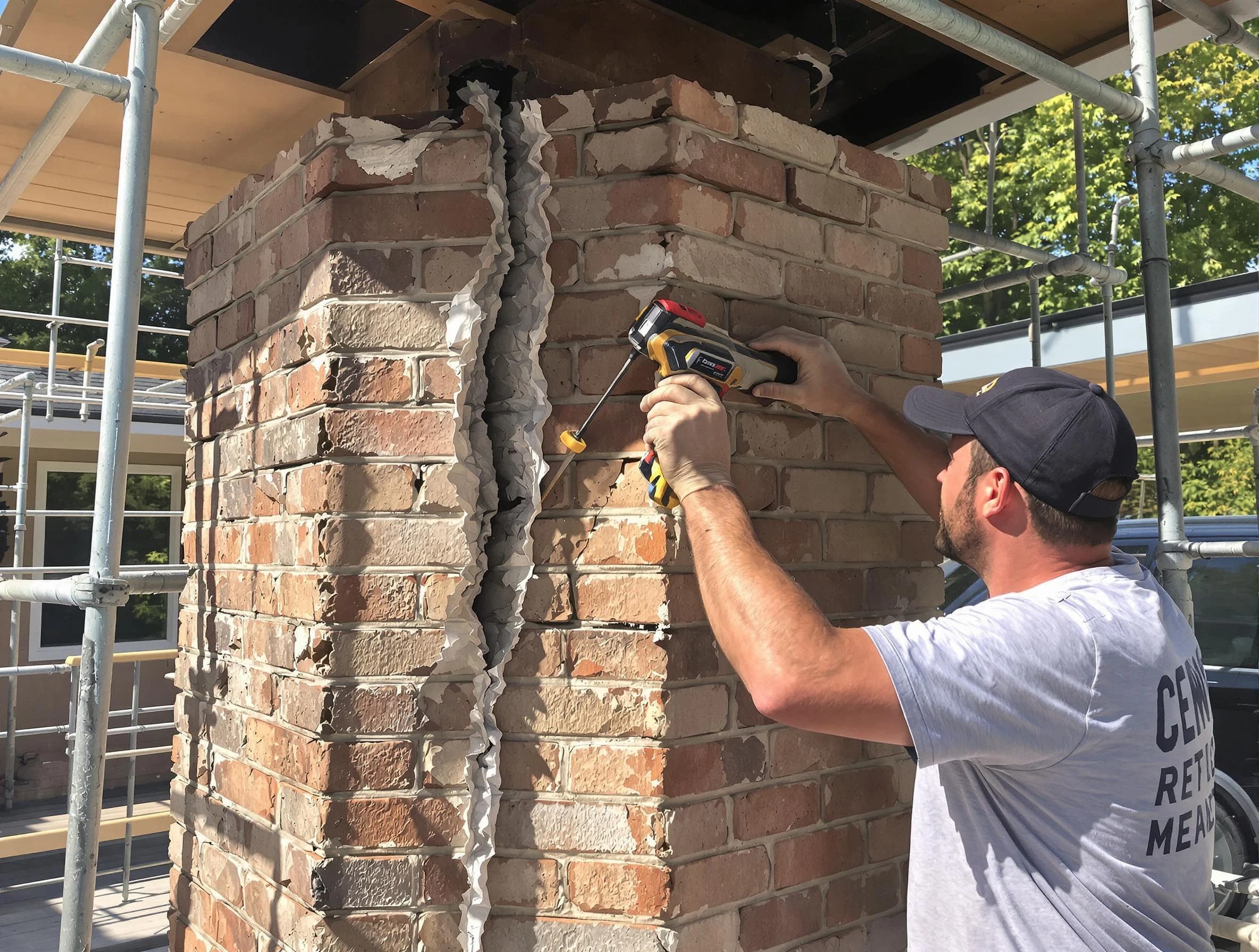 North Plainfield Chimney Sweep technician performing chimney repair in North Plainfield, NJ