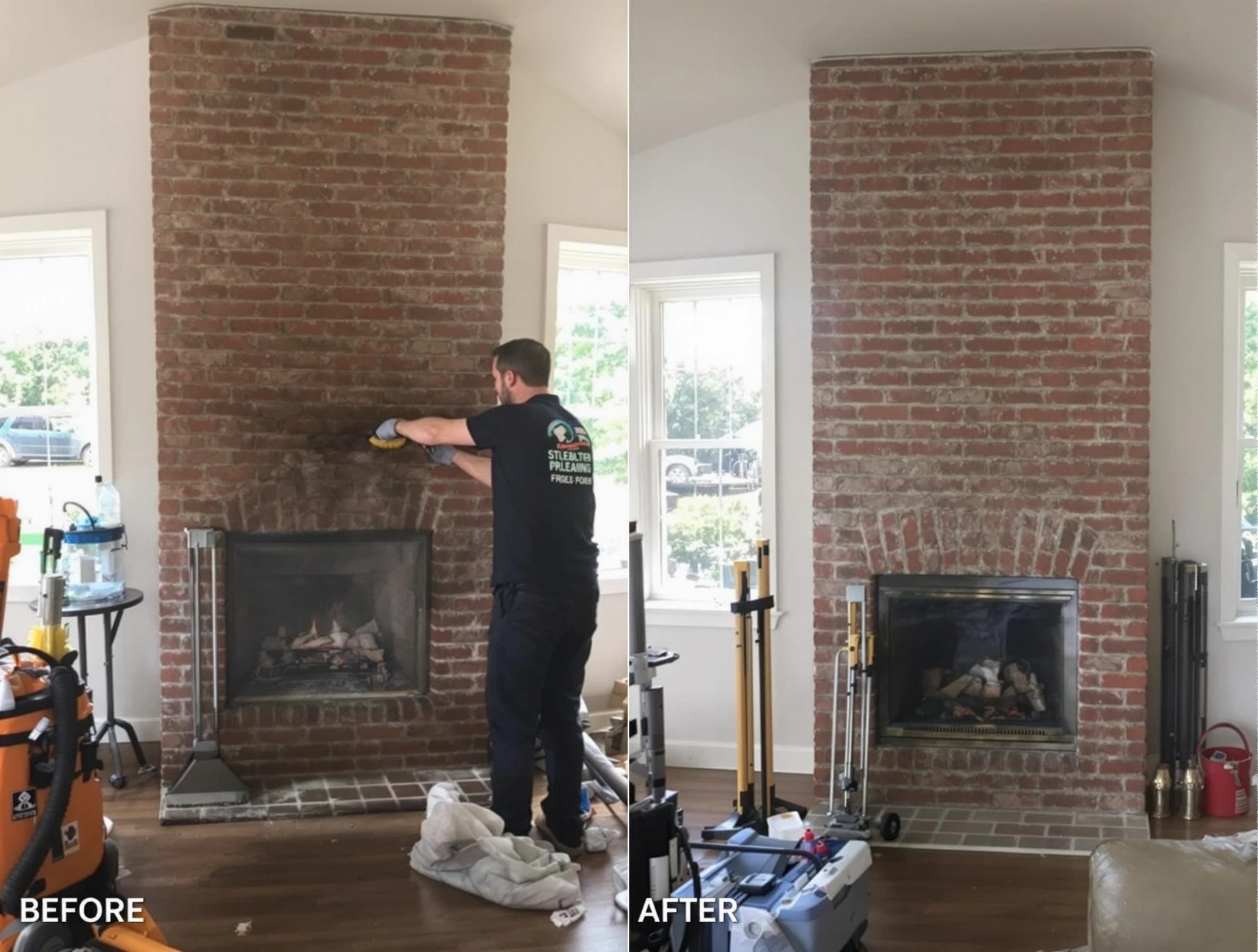 Finished chimney sweeping service by North Plainfield Chimney Sweep in North Plainfield, NJ