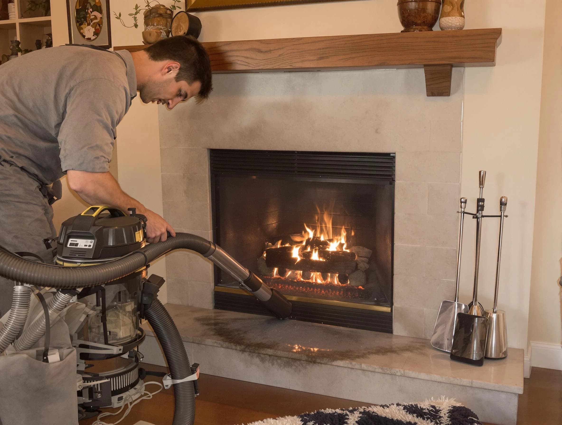 Routine fireplace upkeep by North Plainfield Chimney Sweep in North Plainfield, NJ